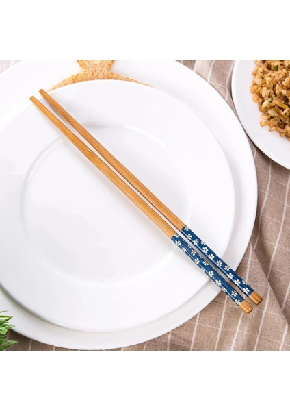 2 Adet Çin Çubuğu Chopstick, Yıkanabilir Bambu Yemek Çubuğu, Sushi Japon Çin Yemek Çubuğu, 24 cm