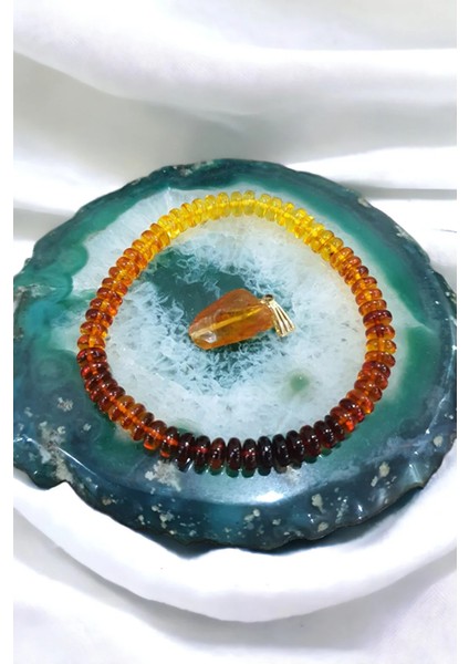 Kehribar Renk Tasarım (Kehribar Kolye) Bileklik