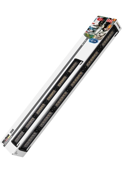 Sarı Çakarlı LED Bar Tepe Off Road Çalışma Lambası 36 LED 10-30V 36W 91CM