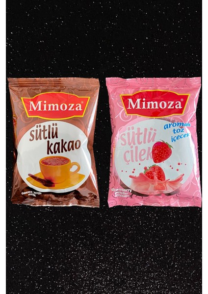 Sütlü Çikolata ve Sütlü Çilek Milk Shake Sıcak Içiniz Kış ve Meyve Çayı Çok Leziz 2 Adet 400GR