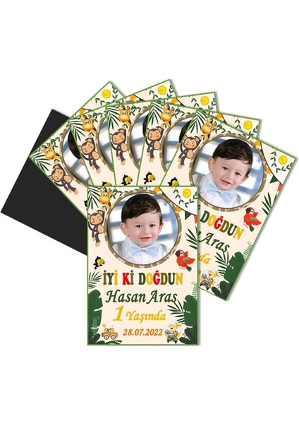 Kişiye Özel Doğum Günü Magnet Hediye 6x9 18 Adet Poşetli