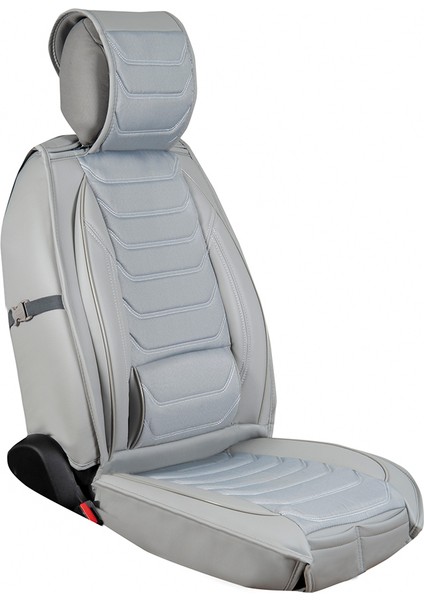 Bmw 1 Serisi 118 Uyumlu Ön Arka 5 Li Set Yarı Deri Norveç Serisi Oto Koltuk Kılıfı Açık Gri Renk fiyatları