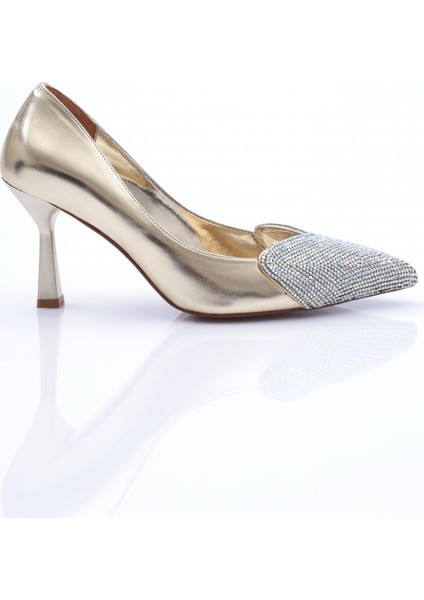 7051 Kadin Önü Taşli Topuklu Ayakkabi