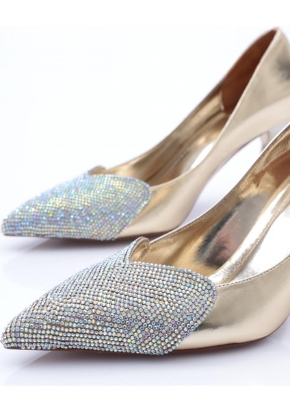 7051 Kadin Önü Taşli Topuklu Ayakkabi fırsatları