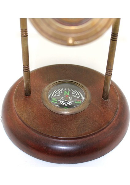 Dekoratif Pusulalı Pirinç Kum Saati 16*10 cm