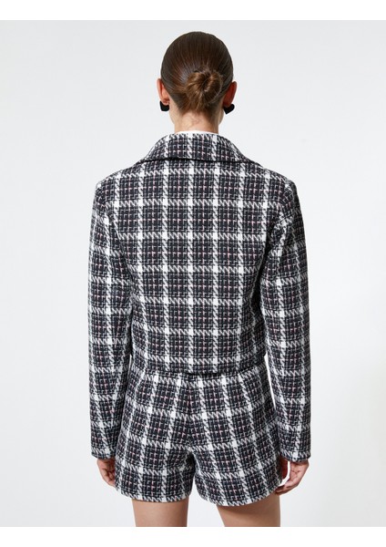 Crop Tüvit Ceket Kruvaze Kapama Fermuar Detaylı indirimleri