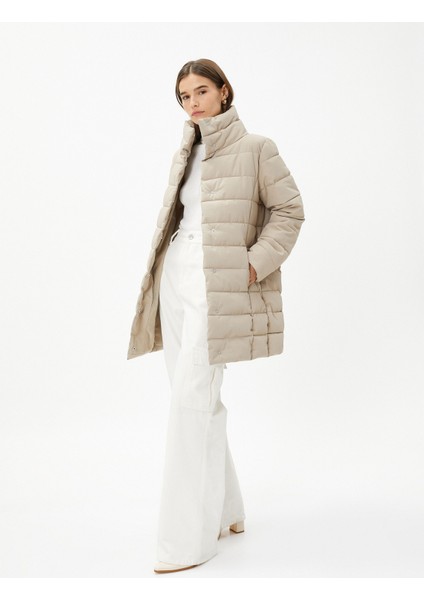 Şişme Mont Dik Yaka Çıtçıtlı Relax Fit fiyatları