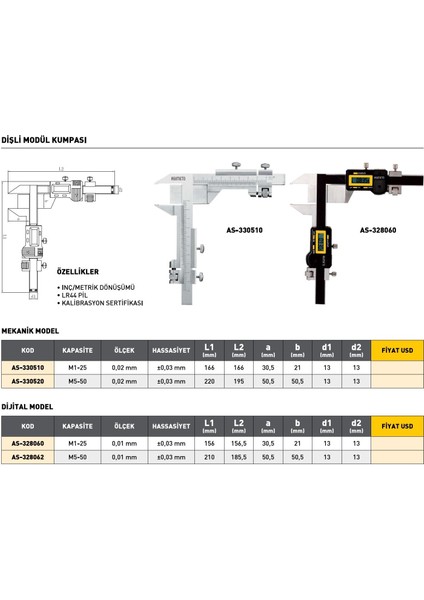 M5-50 Asimeto Mekanik Dişli Modül Kumpası AS-328062 fiyatları