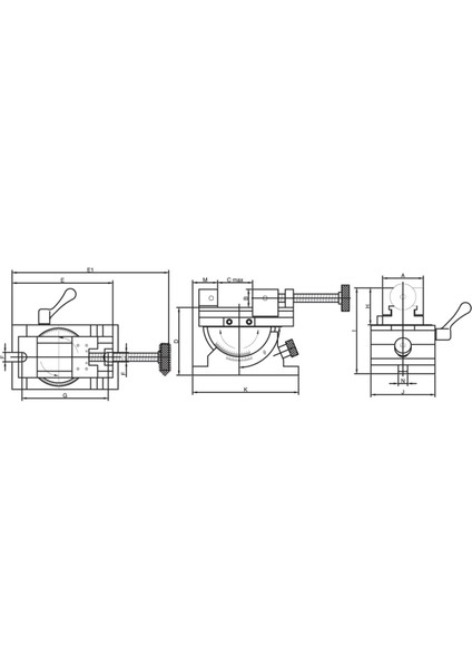100MM Vertex Hassas Üniversal Açılı Mengene Vua-4