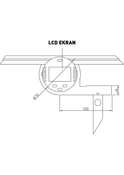 AS-490152 Asimeto Dijital Açı Ölçer fiyatları