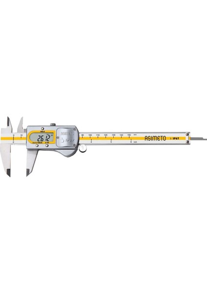0-200MM Asimeto IP67 Su Geçirmez Metal Kasa Dijital Kumpas AS-305082