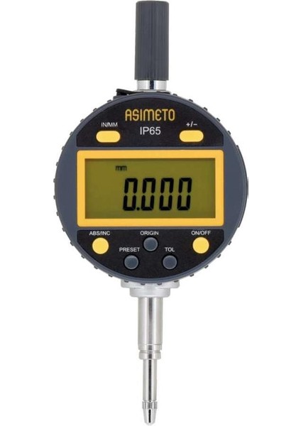 0-12,5 mm Asimeto IP65 Dijital Komparatör Saati AS-407012