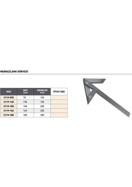 130X150MM Pld Merkezleme Gönyesi fiyatları