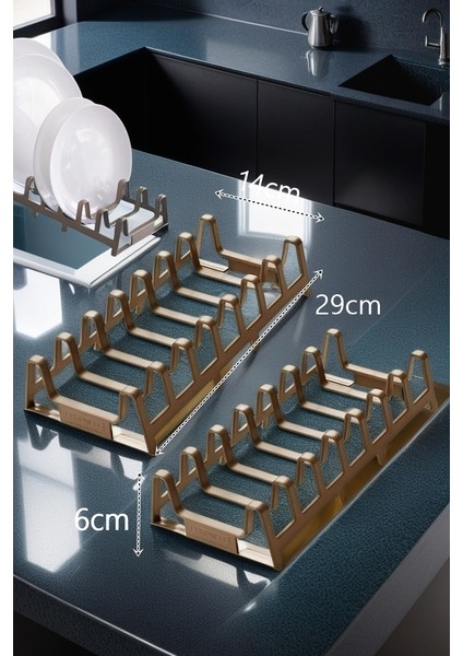 2 Li Dolap Içi Tencere Kapak ve Tabak Düzenleyici Kurutmalık Organizer *448