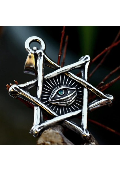 Paslanmaz Çelik Antik Mısır Horus Yeşil Göz Kolye / Illuminate Kolye /ra Kolye fiyatları