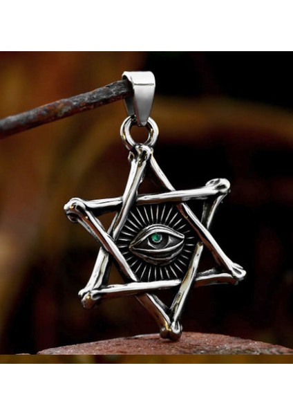 Paslanmaz Çelik Antik Mısır Horus Yeşil Göz Kolye / Illuminate Kolye /ra Kolye modelleri