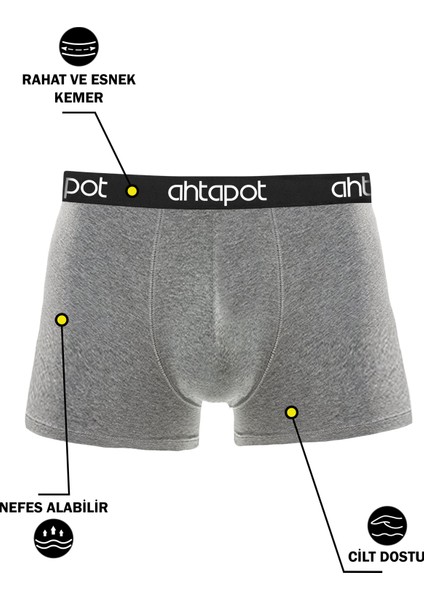 Ahtapot Collection 6'lı Kutu Likralı Premium Erkek Boxer Mattia