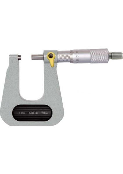 0-25 mm Asimeto Mekanik Derin Boğaz Mikrometre AS-150014