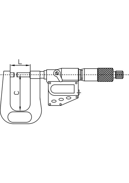 0-25 mm Asimeto Mekanik Derin Boğaz Mikrometre AS-150014 fiyatları