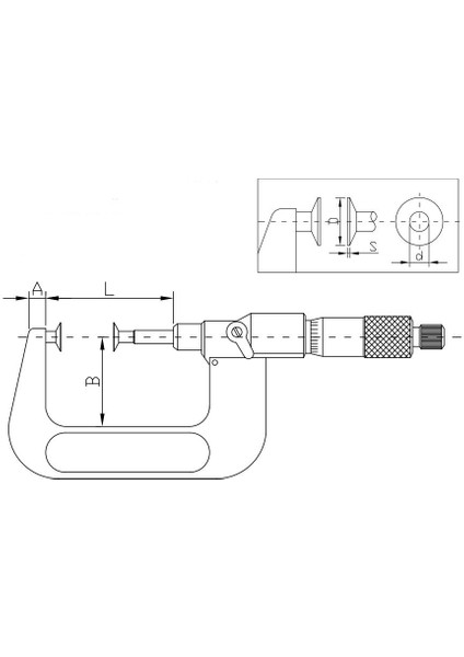 75-100 mm Asimeto Mekanik Dişli Mikrometresi AS-141040 fiyatları