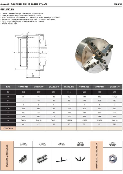 500MM Harvest 4 Ayaklı Döndürülebilir Torna Aynası modelleri