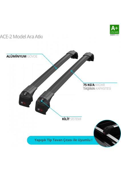 Volvo XC60 2018 Üzeri Ace-2 Model Siyah Ara Atkı fiyatları