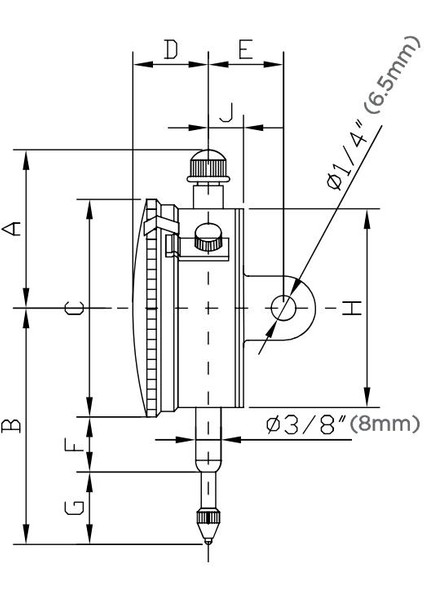 0-10 mm Asimeto Agd2 Komparatör Saati AS-402100