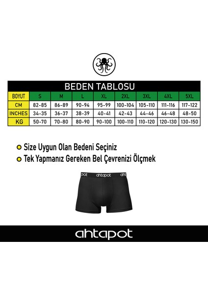 Ahtapot Collection 6'lı Kutu Likralı Premium Erkek Boxer Renzo