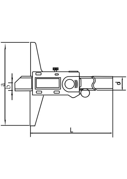 0-200MM Asimeto Abs Tip Dijital Derinlik Kumpası AS-327087