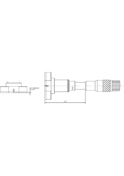 100-125 mm Asimeto Mekanik 3 Nokta Temaslı İç Çap Mikrometresi AS-209340