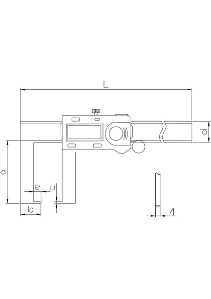 0-150 mm Asimeto Abs Tip Dış Kanal Dijital Kumpası AS-309063