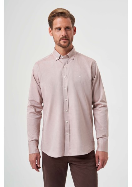 Erkek Paşa Yaka Kol İçi Apoletli Gömlek HARDAL GM23Y231146_D19 fırsatları