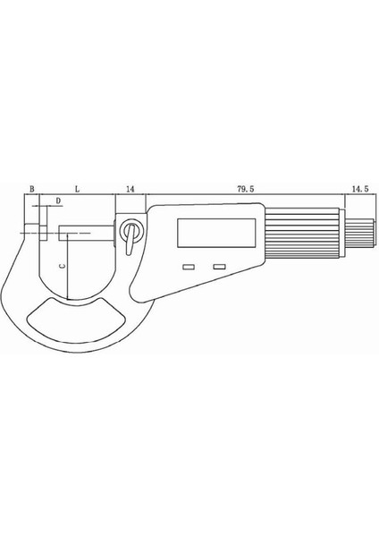 0-25 mm Asimeto Dijital Dışçap Mikrometresi AS-116010