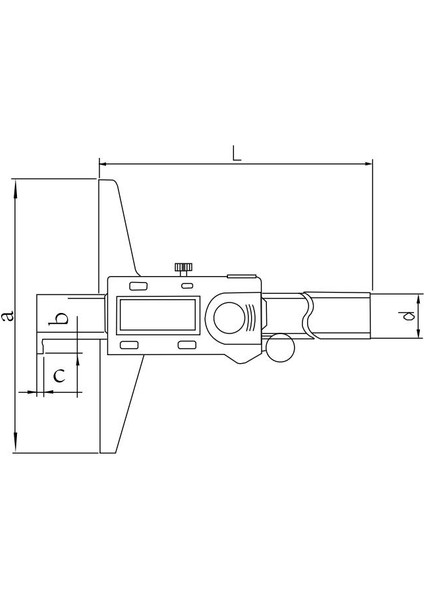 0-200MM Asimeto Abs Tip Tek Kanca Dijital Derinlik Kumpası AS-322087 fiyatları