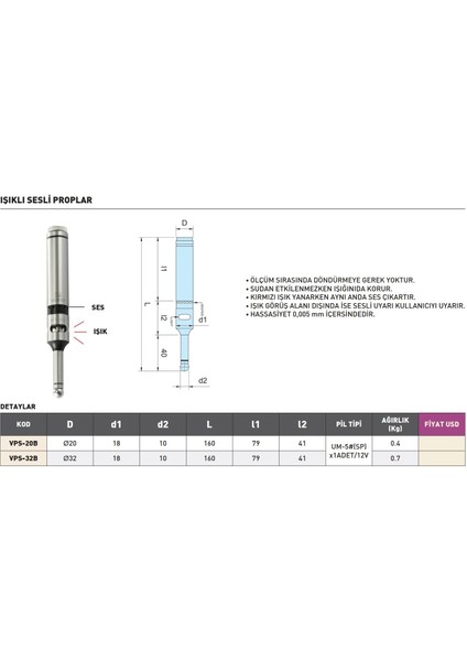 VPS-20B Vertex Işıklı Sesli Prop
