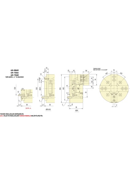 4h-08 Autogrip 4 Ayaklı Açık Merkezli Hidrolik Ayna