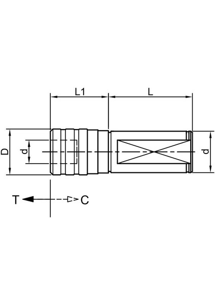 32MM Pld TIP7400 C Kılavuz Çekme Başlığı Giriş ve Çıkış Kompanzeli Kapasite M6-M22 fiyatları
