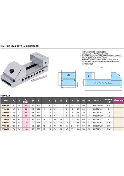 Vmv-30 Vertex Pimli Hassas Tazgah Mengenesi