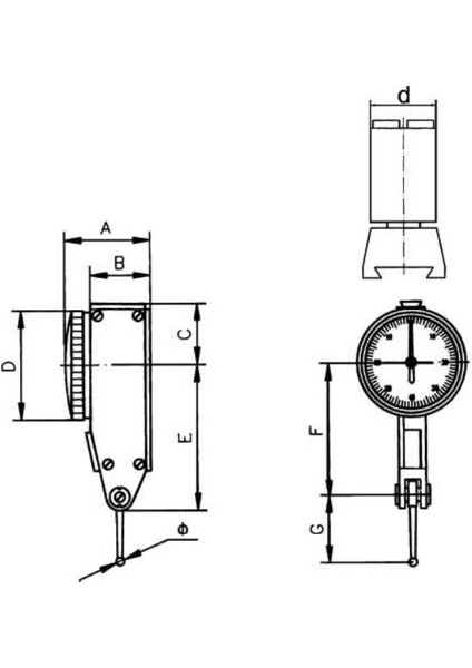 0-0,8 mm Pld Ekonomik Tip Salgı Komparatör Saati