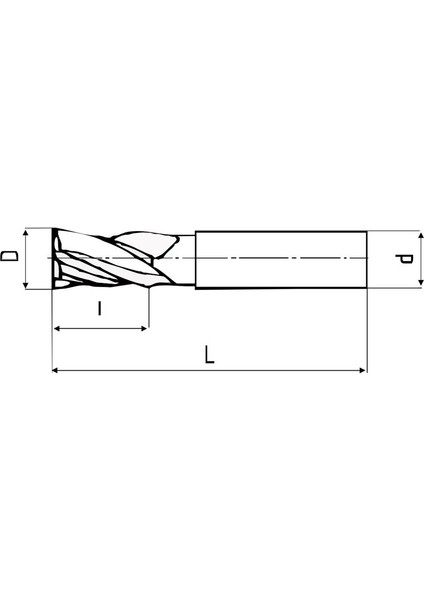 2mm Pld Karbür Sert Metal Tıaln Parmak Frezesi
