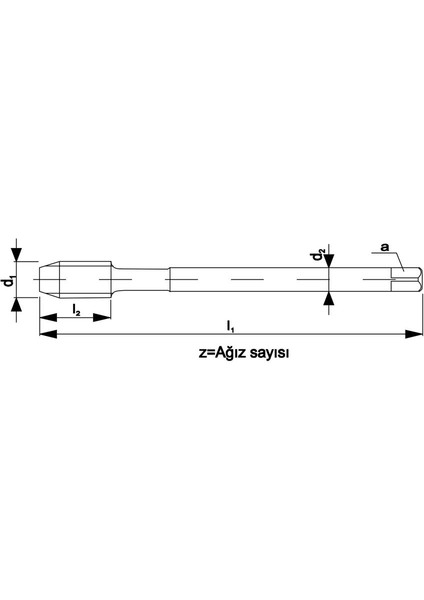 M6 Pld DIN374 Hss Sol 35° Sol Ince Diş Helis Makina Kılavuzu fiyatları