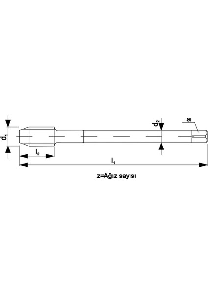 M36 Pld DIN374 Hss Ince Diş Düz Kanal Makina Kılavuzu fiyatları