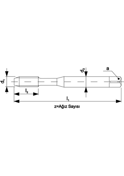 M18 Pld DIN376 Hss Sol Düz Kanal Makina Kılavuzu fiyatları
