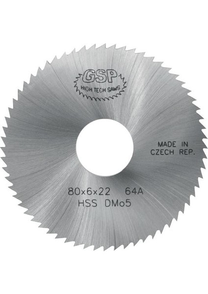 100X4,0X22 80 Gsp DIN1837A Hss Metal Daire Testere