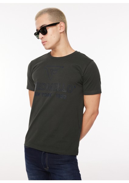 Bisiklet Yaka Kahve Erkek T-Shirt FM23W02TG modelleri