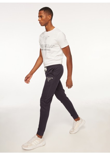 Lastikli Bel Slim Fit Lacivert Erkek Eşofman Altı FM23W02PF