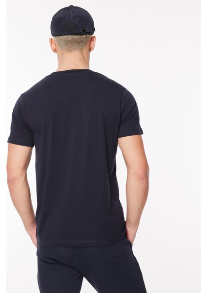 Bisiklet Yaka Lacivert Erkek T-Shirt FM23W02TG indirimleri