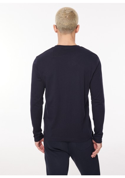 Bisiklet Yaka Lacivert Erkek T-Shirt FM23W12TG indirimleri