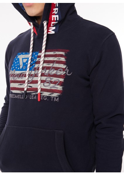 Kapüşon Yaka Lacivert Erkek Sweatshırt Fm23W22Fc fırsatları