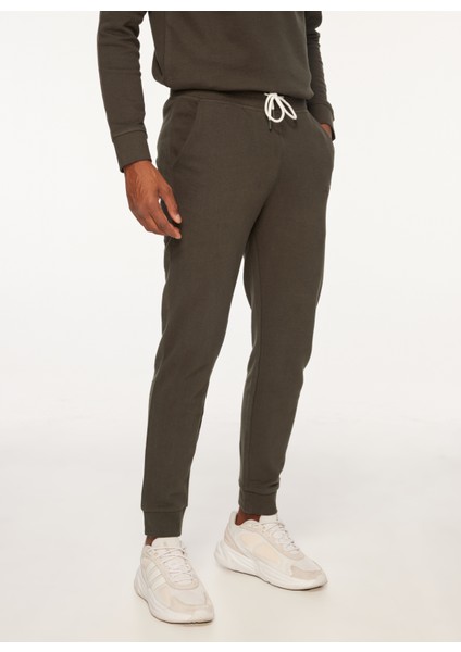 Lastikli Bel Slim Fit Kahve Erkek Eşofman Altı FM23W02PF